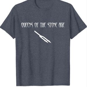 Queens of the Stone Age Men's Blue Heather T-Shirt Nwt Lrg